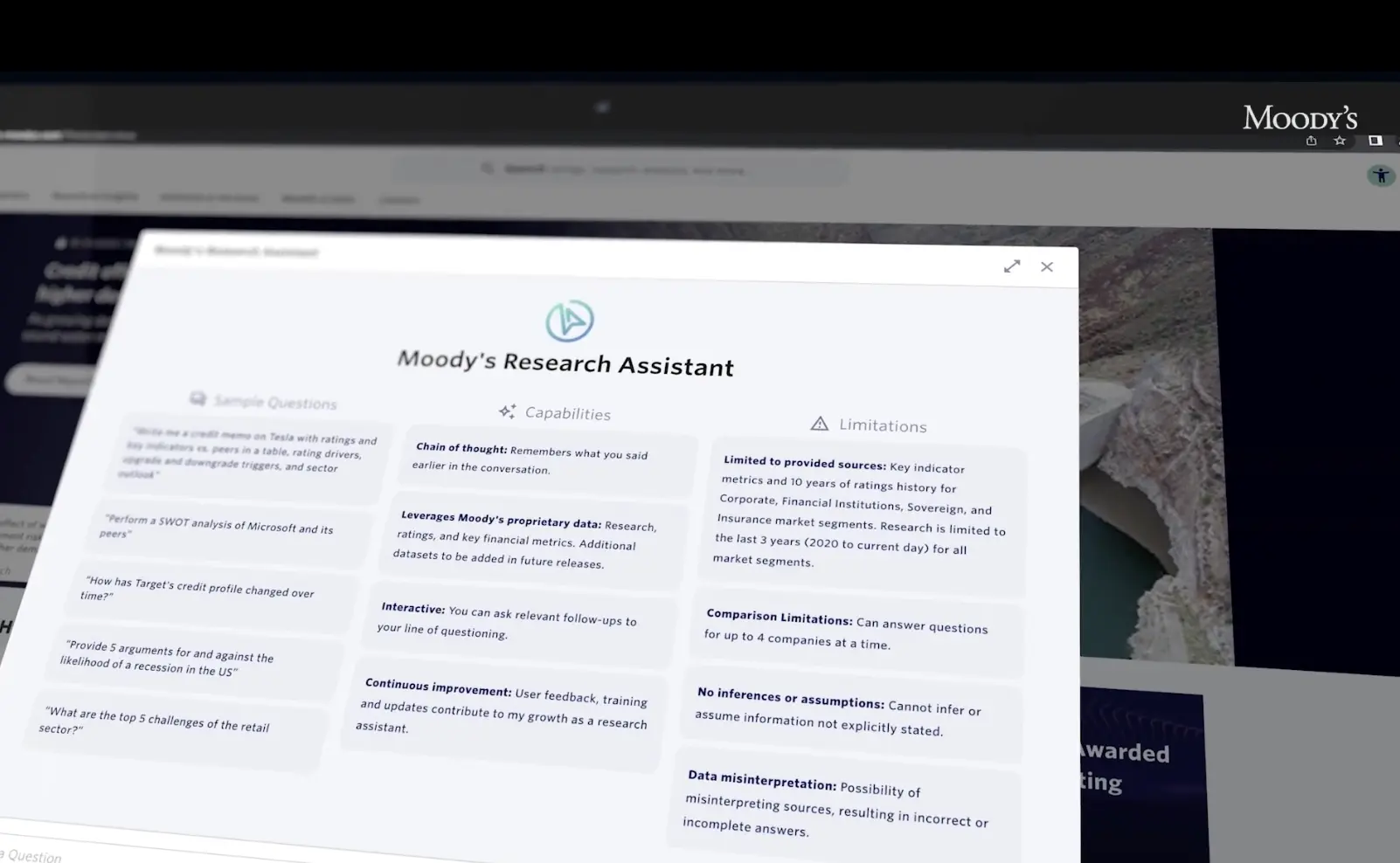 Moody’s Unveils GenAI-Driven Research Assistant
